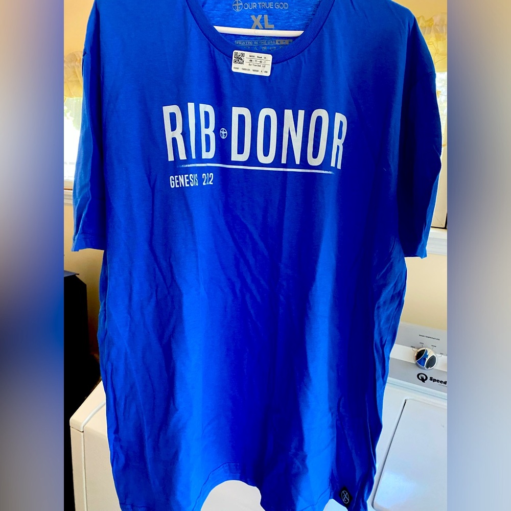 “Rib Donor” Men’s XL Short Sleeved T-Shirt